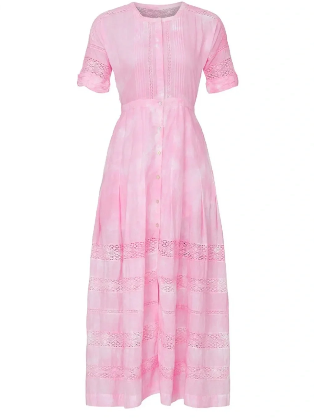 NWT LOVESHACKFANCY Edie dress in Begonia  Pink hand Tie-Dye size large - Picture 5 of 16